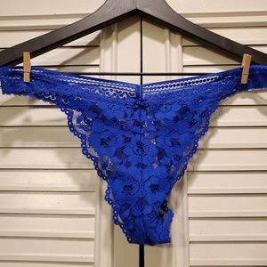 Pink Victoria Secret Blue Thong